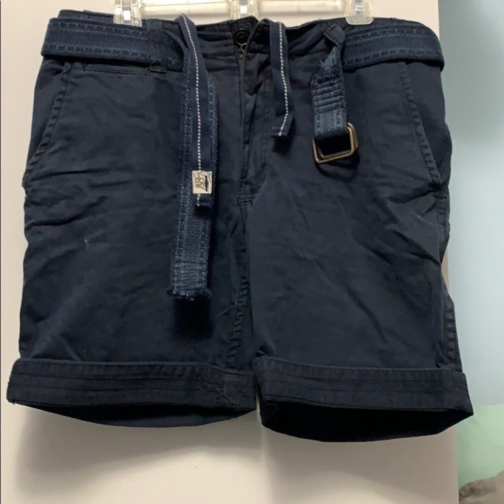 2/$10 Aeropostale Navy Shorts with Belt 32